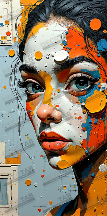 Tableau moderne : portrait inspiration cubiste