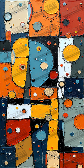 Tableau abstrait moderne et coloré Made in France