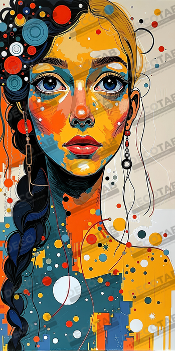 Tableau moderne : portrait inspiration cubiste
