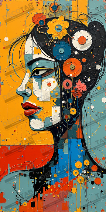Tableau moderne : portrait inspiration cubiste