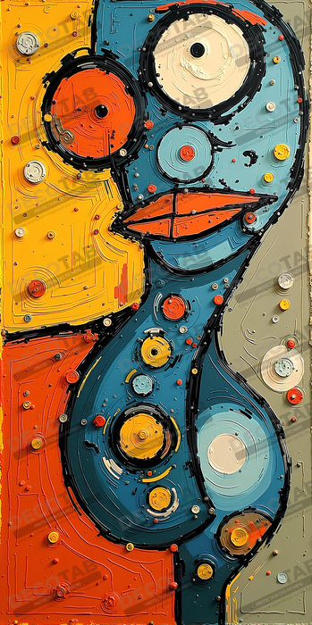 Tableau moderne : portrait inspiration cubiste