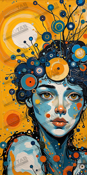 Tableau moderne : portrait inspiration cubiste