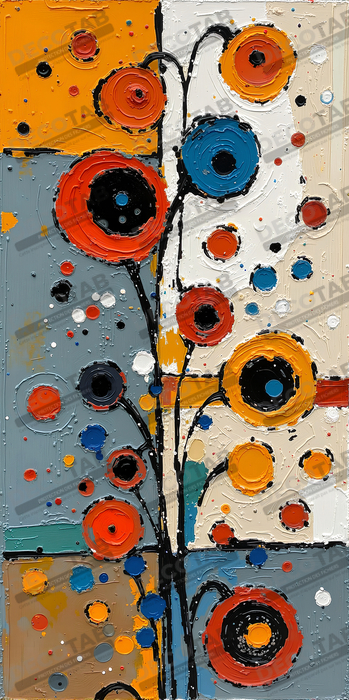 Tableau abstrait moderne et coloré Made in France