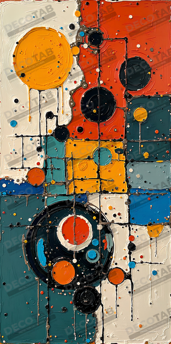 Tableau abstrait moderne et coloré Made in France