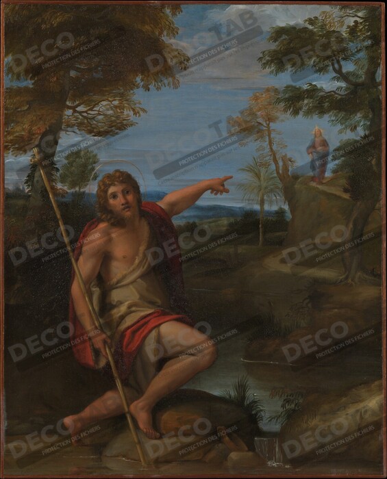Reproduction Saint Jean-Baptiste rend témoignage de Annibale Carracci