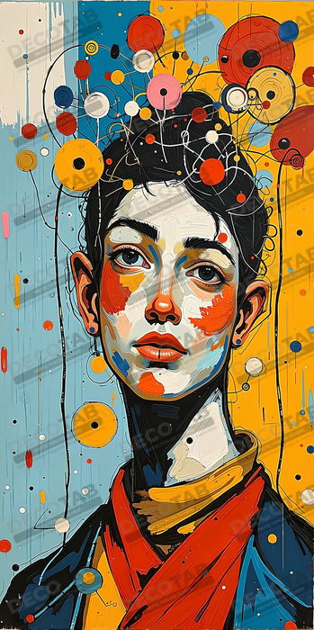 Tableau moderne : portrait inspiration cubiste