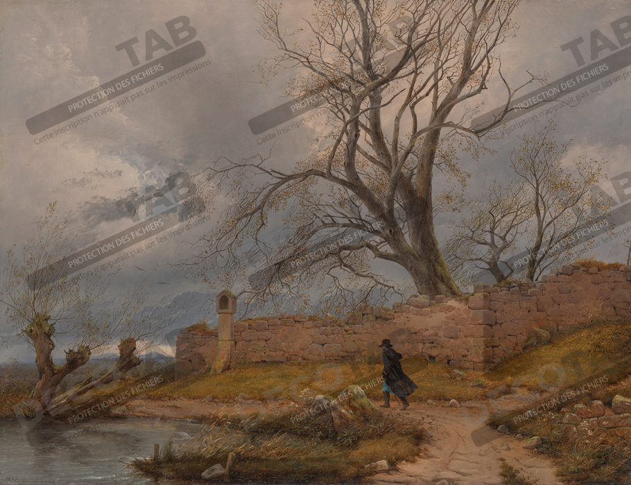 Reproduction Vagabond dans la tempête de Julius von Leypold