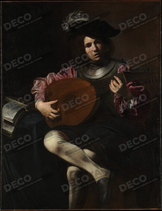 Reproduction Joueur de luth de Valentin de Boulogne