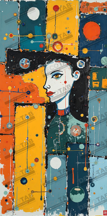 Tableau abstrait moderne et coloré Made in France
