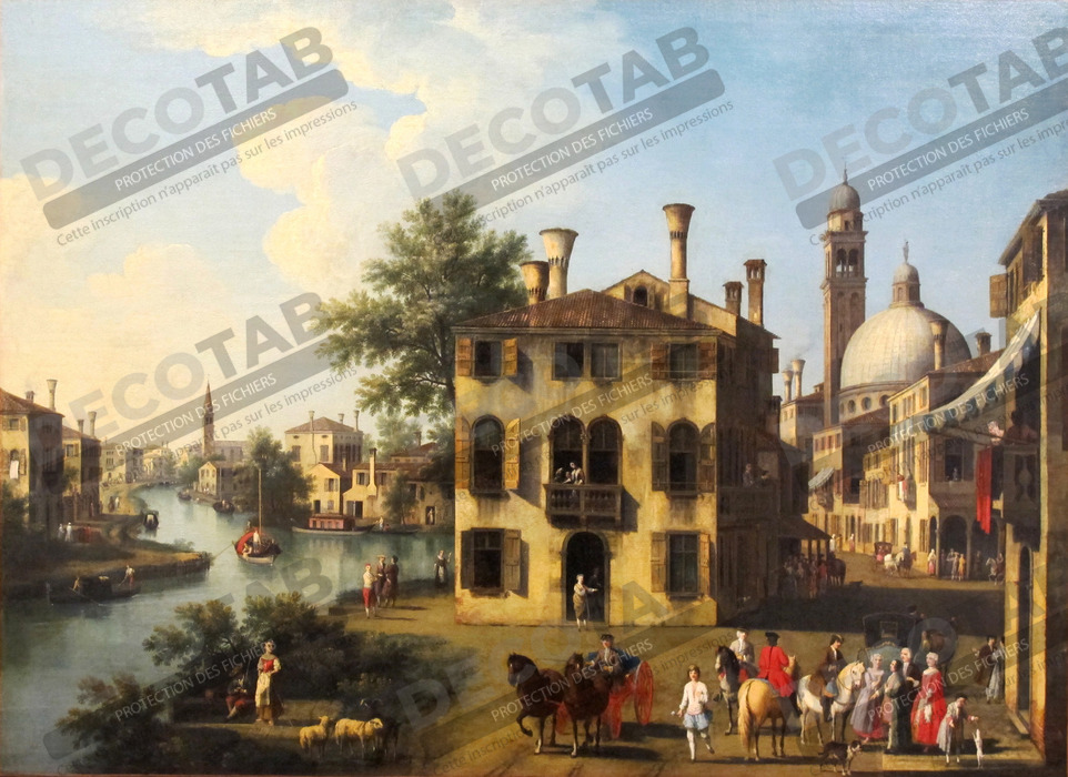 Reproduction Vue sur la Brenta, près de Dolo de Giambattista Cimaroli