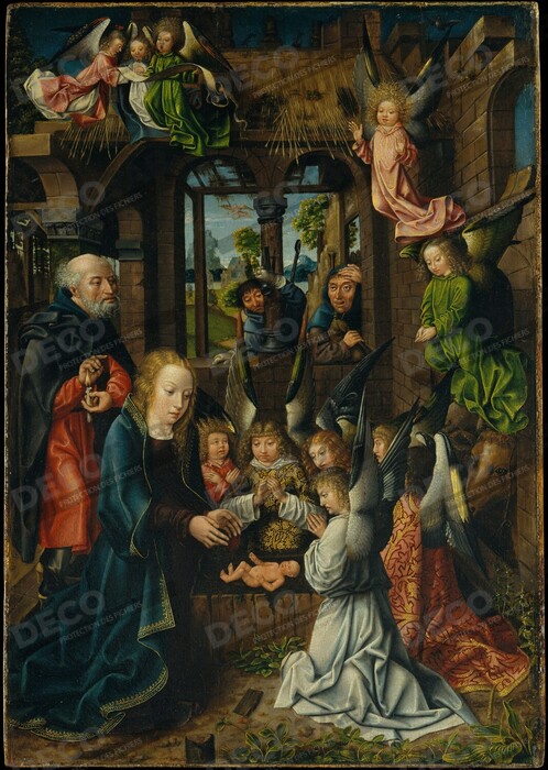 Reproduction L'Adoration de l'Enfant Jésus de Master of Frankfurt