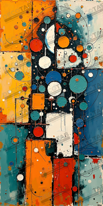 Tableau abstrait moderne et coloré Made in France