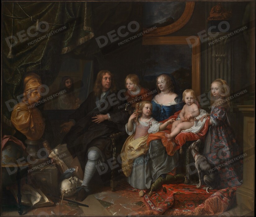 Reproduction Everhard Jabach (1618-1695) et sa famille de Charles Le Brun