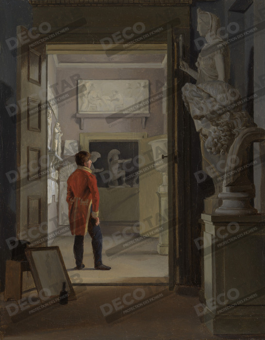 Reproduction La salle des antiquités du palais de Charlottenborg, Copenhague de Adam August Müller