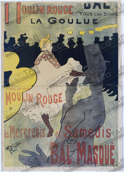 Reproduction Poster for ‘Le Moulin Rouge’ de Henri de Toulouse-Lautrec