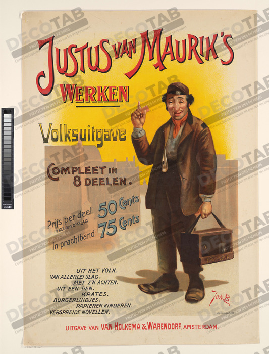 Reproduction Affiche pour les œuvres complètes de Justus van Maurik de Johan Braakensiek