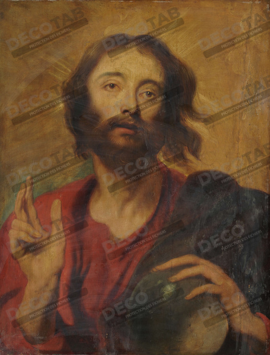 Reproduction Christ comme sauveur du monde de Anthony van Dyck