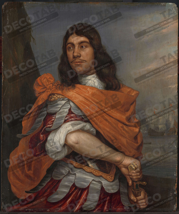 Reproduction Portrait du lieutenant-amiral Cornelis Tromp en costume romain de Abraham Evertsz. van Westerveld