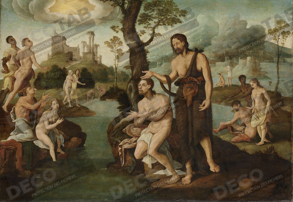 Reproduction Le baptême du Christ de Maarten van Heemskerck