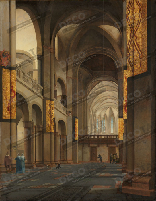 Reproduction La Nef et le Chœur de la Mariakerk à Utrecht de Pieter Jansz Saenredam