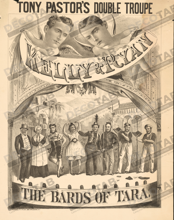 Reproduction John T. Kelly et Thomas J. Ryan de H. A. Thomas Lithography Company, active 1877 - 1887?