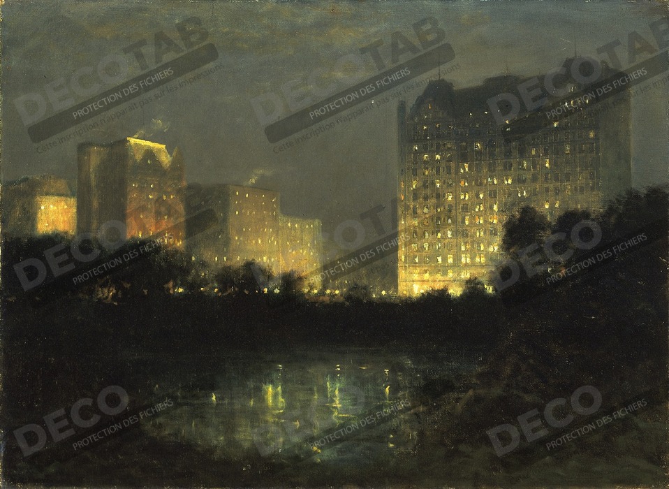 Reproduction La place de William R. Derrick, born San Francisco, CA 1857-died Rhinebeck, NY 1941