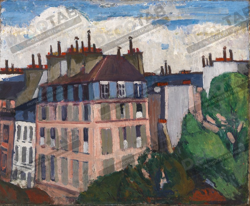 Reproduction Toits, Paris de H. Lyman Saÿen, born Philadelphia, PA 1875-died Philadelphia, PA 1918