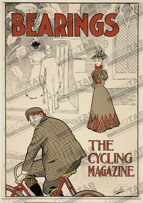 Reproduction Roulements, le Magazine du Cyclisme de Charles Arthur Cox, born Liverpool, England 1829-died Boulder, CO 1901
