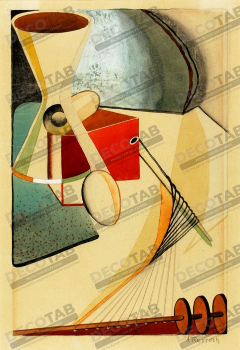 Reproduction Composition de Andree Rexroth, born Chicago, IL 1902-died San Francisco, CA 1940