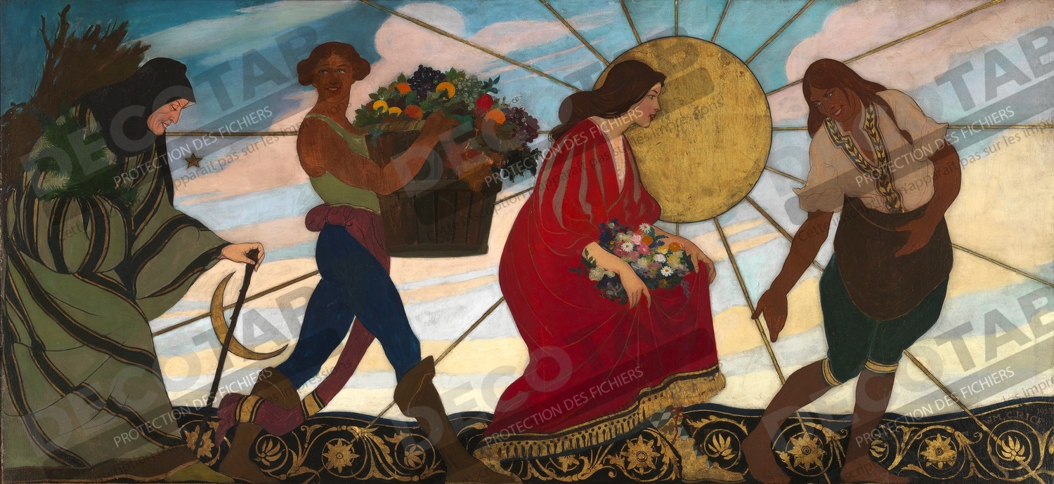 Reproduction Les quatre saisons de William Clarke Rice, born Brooklyn, NY 1875-died New York City 1928