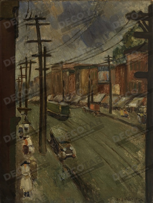 Reproduction Rue Principale, Montréal de Louis Wiesenberg, born Opator, Poland 1893-died New York City 1943