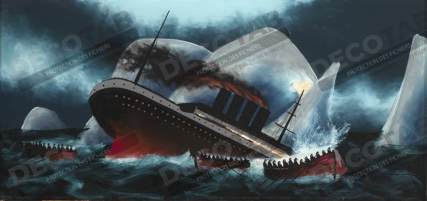Reproduction Naufrage du Titanic de Unidentified
