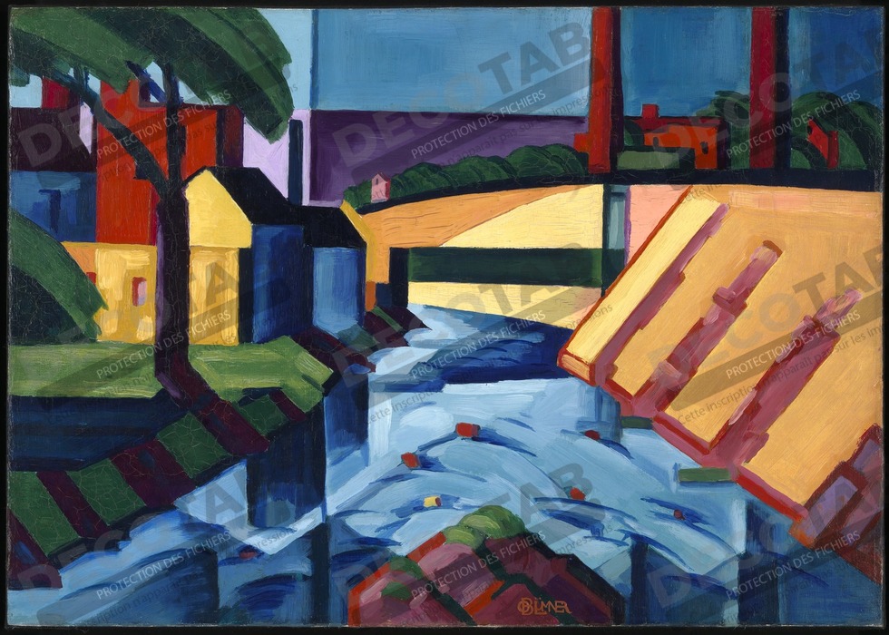 Reproduction Tonalités du soir de Oscar Bluemner, born Prenzlau, Germany 1867-died South Braintree, MA 1938