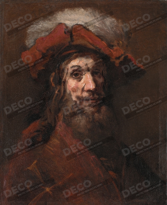 Reproduction Esquisse pour Le chevalier au faucon, dit "Le Croisé" de Rembrandt van Rijn