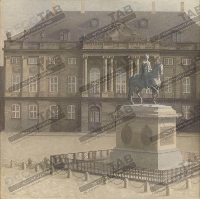 Reproduction Place Amalienborg, Copenhague de Hammershøi, Vilhelm