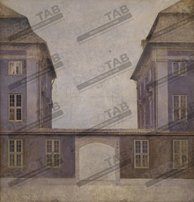 Reproduction Les bâtiments de la Compagnie asiatique, vus de la rue Sainte-Anne, Copenhague de Hammershøi, Vilhelm