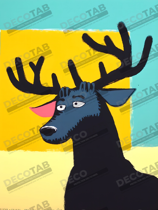 Tableau & affiche minimaliste animal géométrique