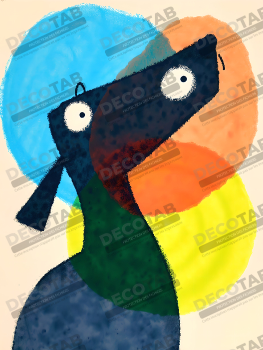 Tableau & affiche minimaliste animal géométrique