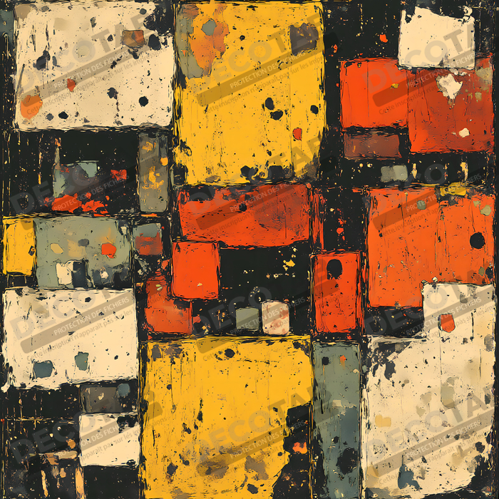Tableau abstrait géométrique moderne