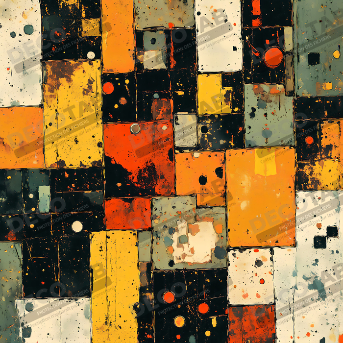 Tableau abstrait géométrique moderne
