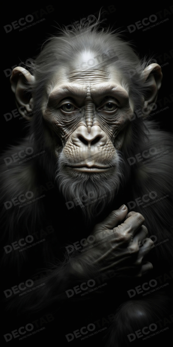 Tableau singe - Portrait chimpanzé studio