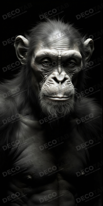Tableau singe - Portrait chimpanzé studio