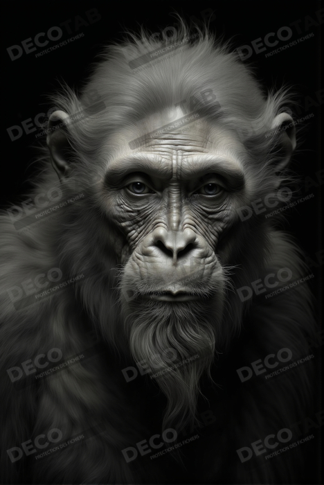 Tableau singe - Portrait chimpanzé studio