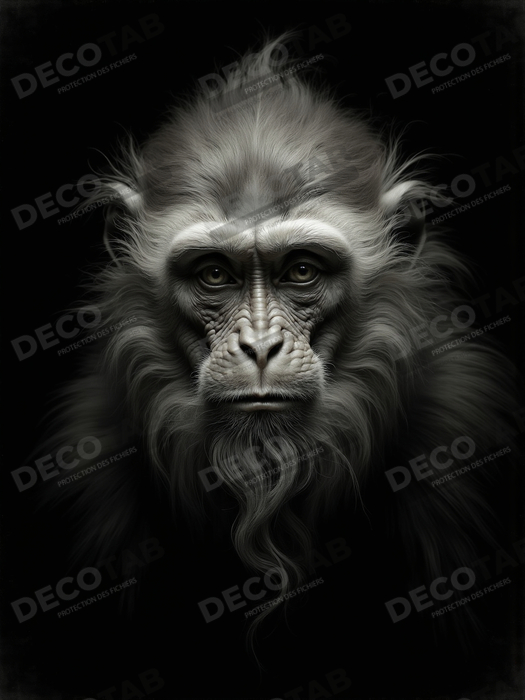 Tableau singe - Portrait chimpanzé studio
