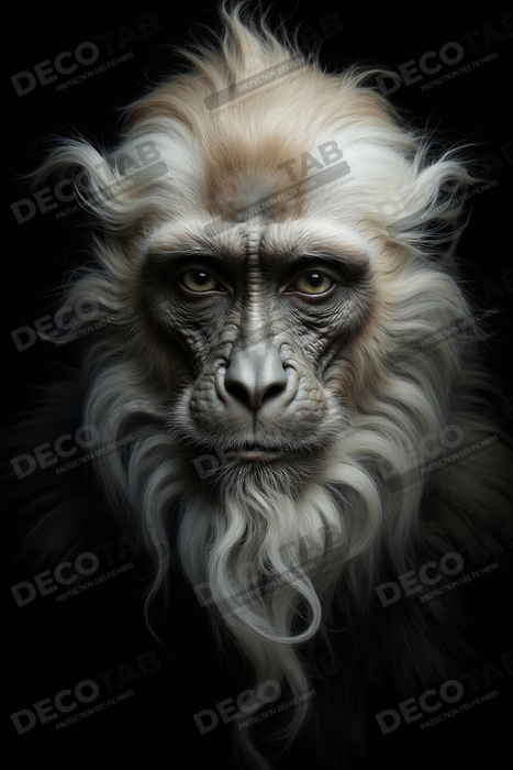 Tableau singe - Portrait chimpanzé studio