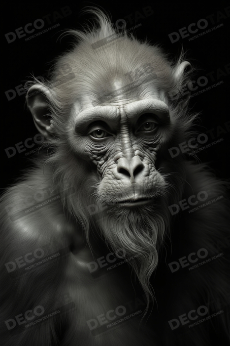 Tableau singe - Portrait chimpanzé studio