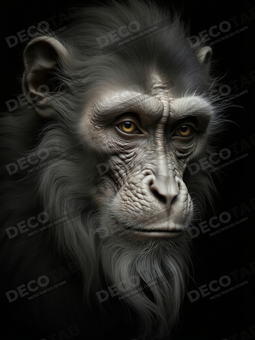 Tableau singe - Portrait chimpanzé studio