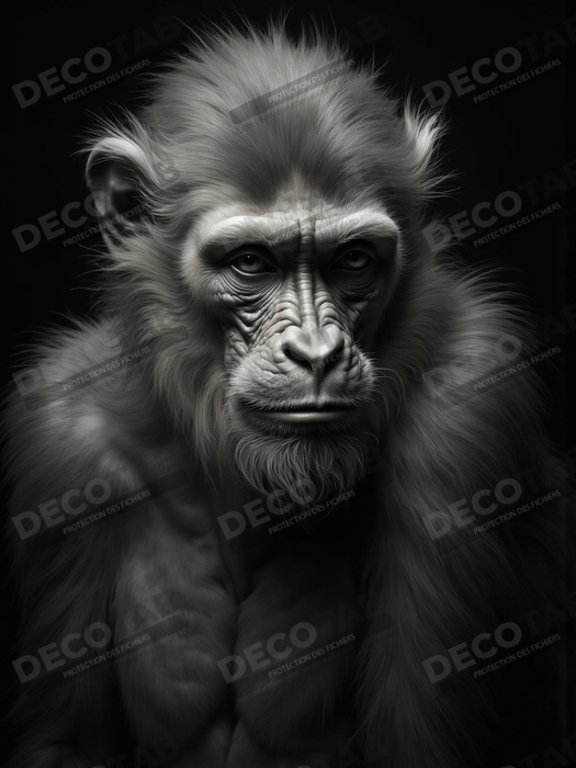 Tableau singe - Portrait chimpanzé studio