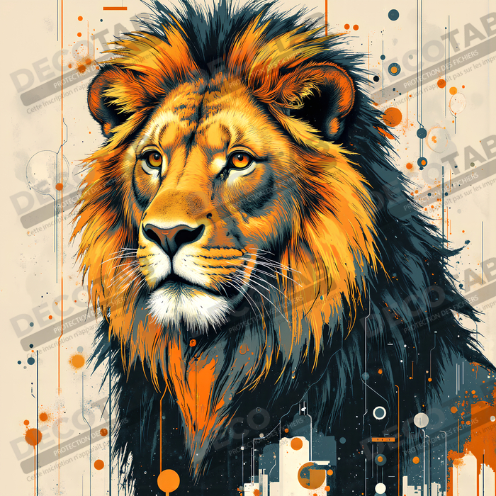 Tableau Lion Peinture Moderne et Expressionniste