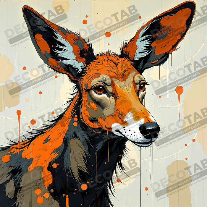 Tableau animal moderne